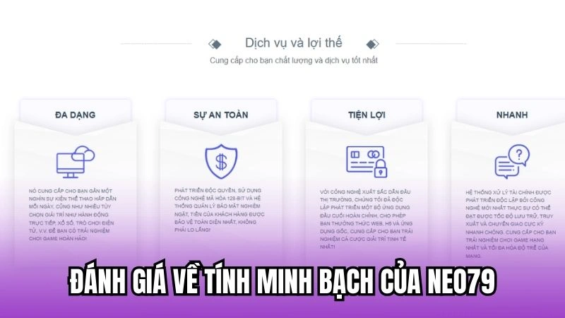 Đánh giá về tính minh bạch của Neo79